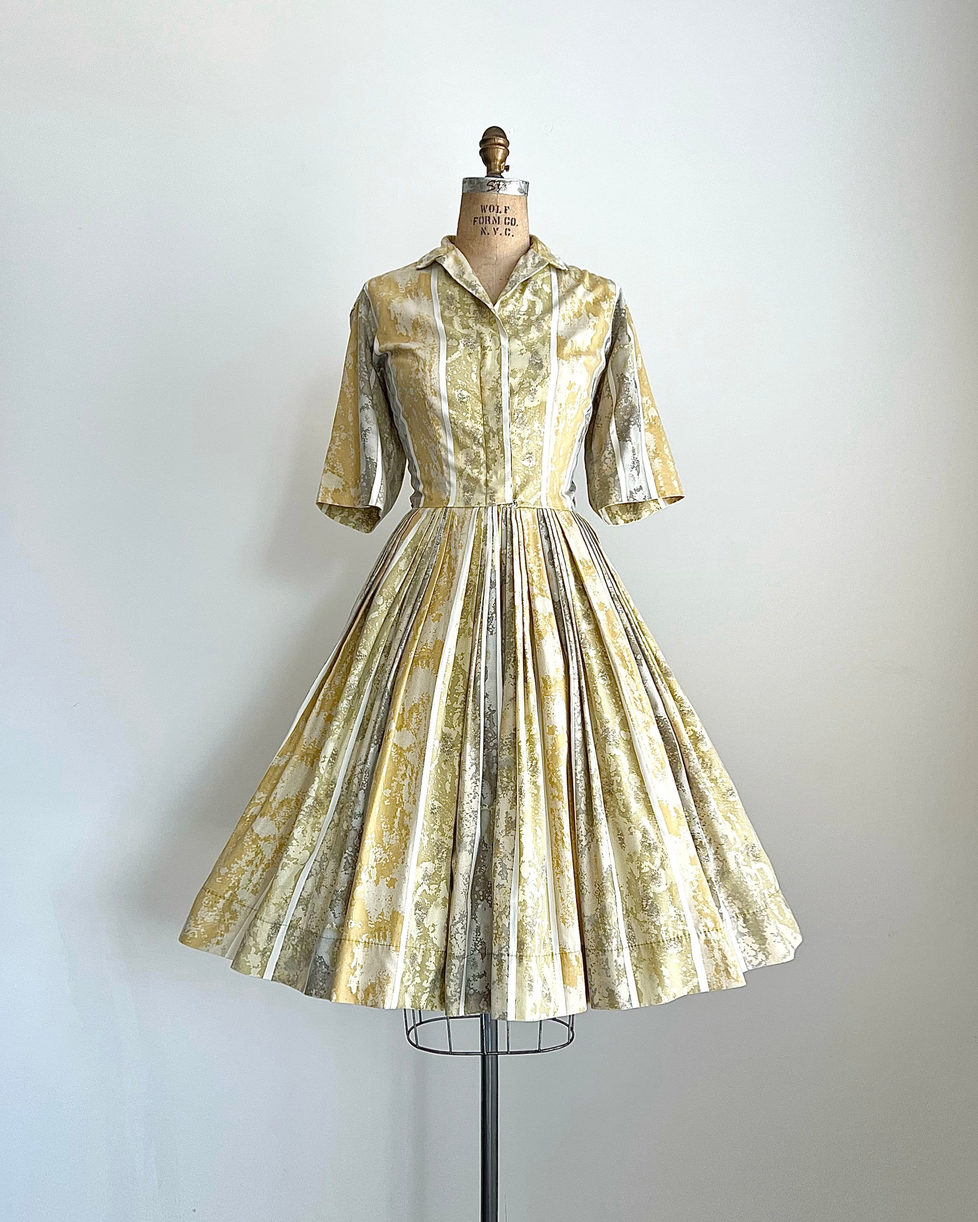 1950s Cotton Dress /Large