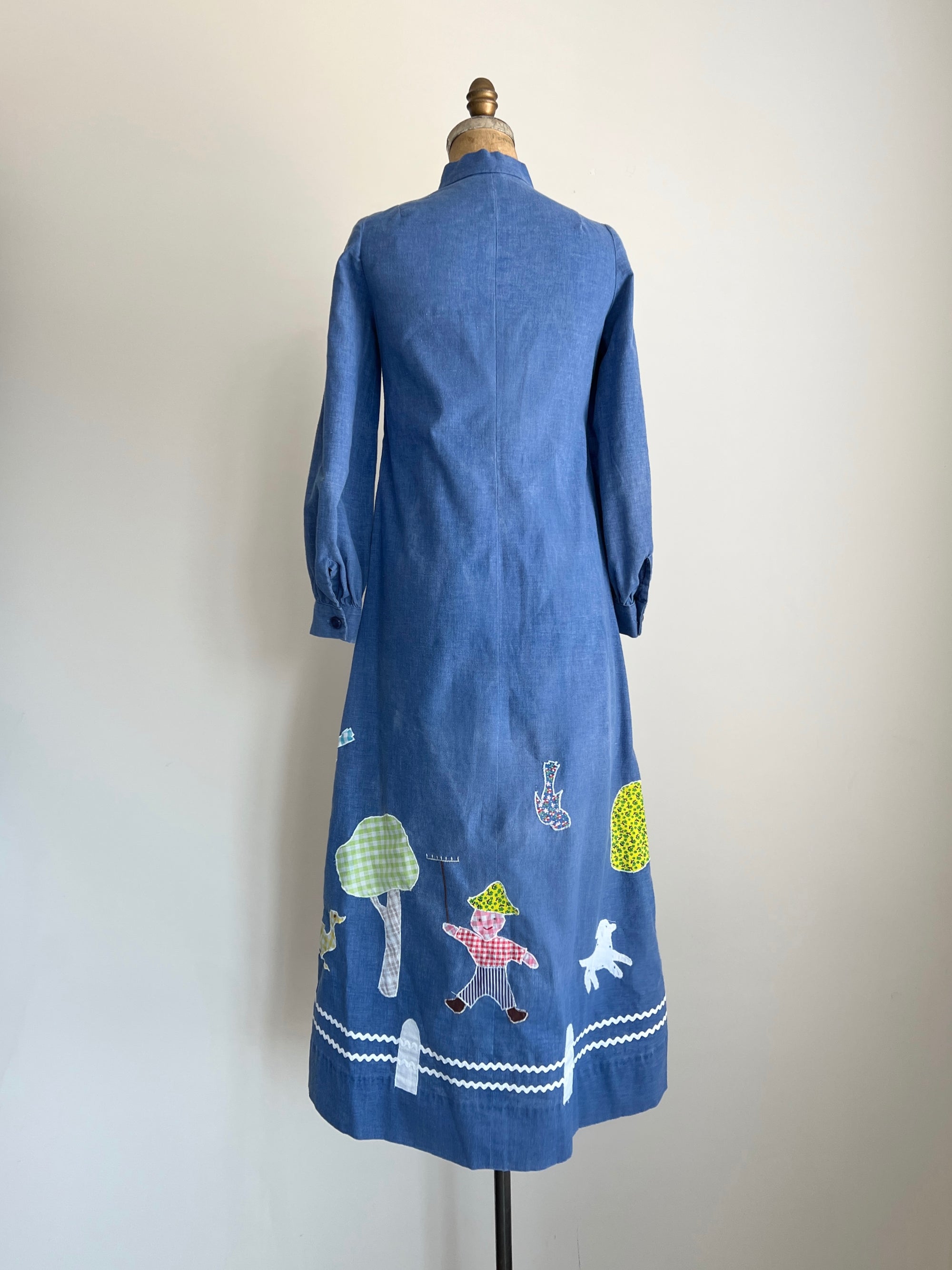 Vintage Handmade Farmhouse Prairie Patchwork Dress / XS