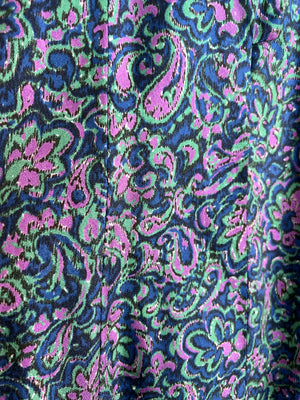 1940s 40s Vintage British Ladies Paisley Dress / Medium