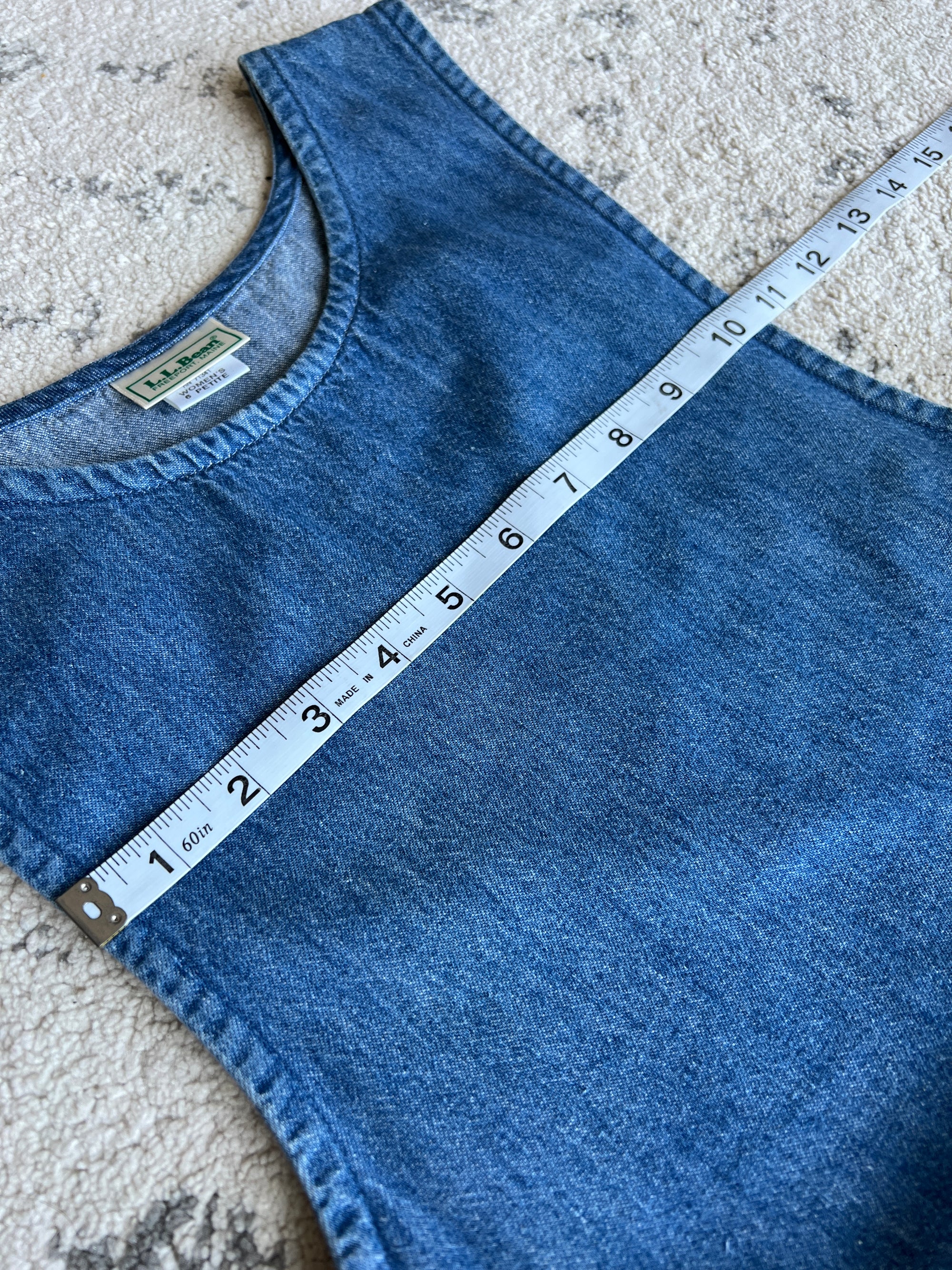 Vintage Late 70s Early 80s L.L.Bean Denim Cottagecore Dress / Small-Medium