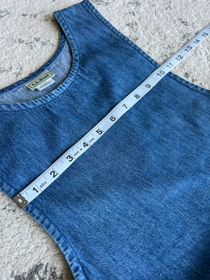Vintage Late 70s Early 80s L.L.Bean Denim Cottagecore Dress / Small-Medium