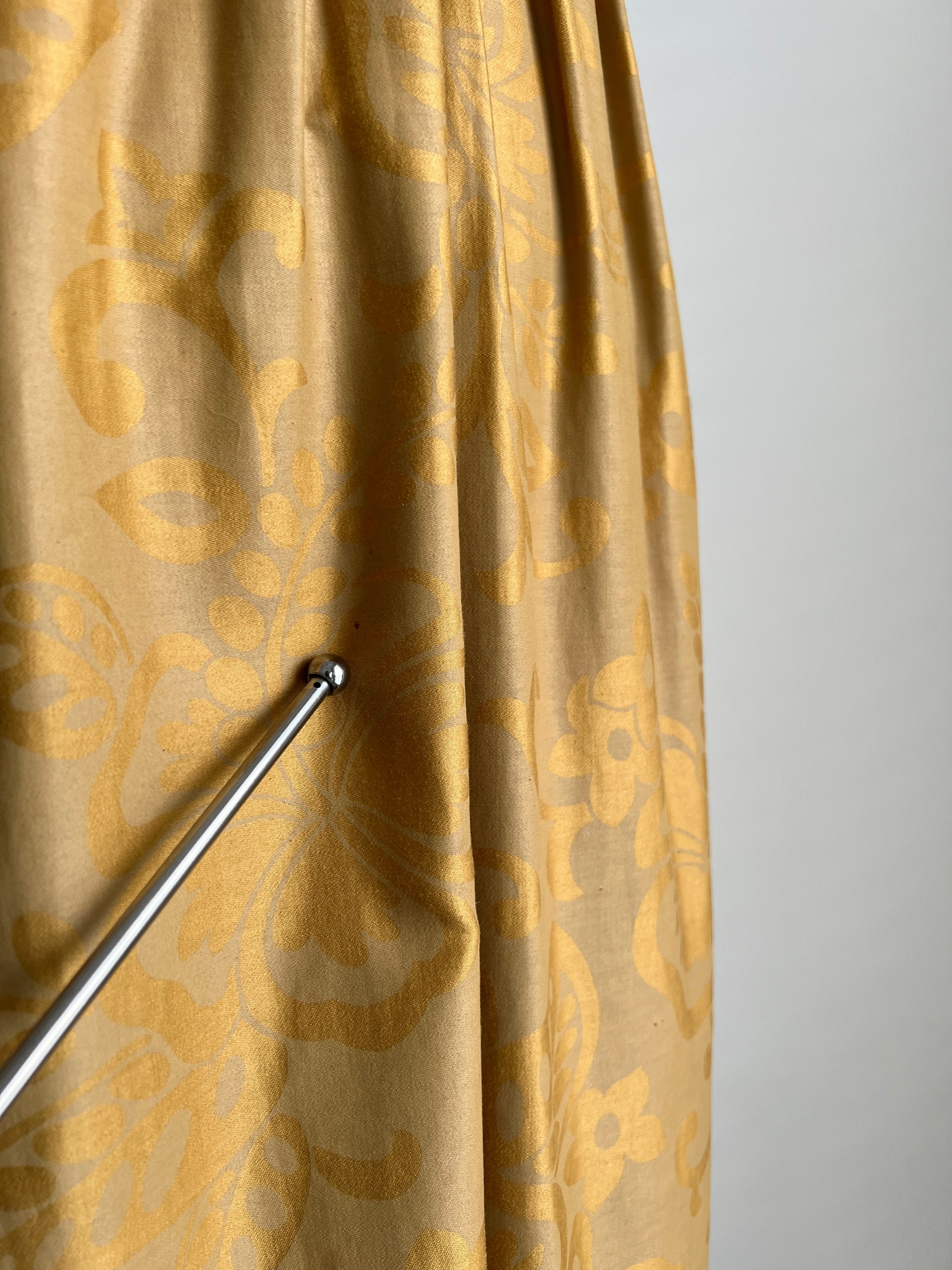 Vintage Regency Era 1800s Gold Emossed Dress / Bridgerton Inspired Dress / Small-Medium