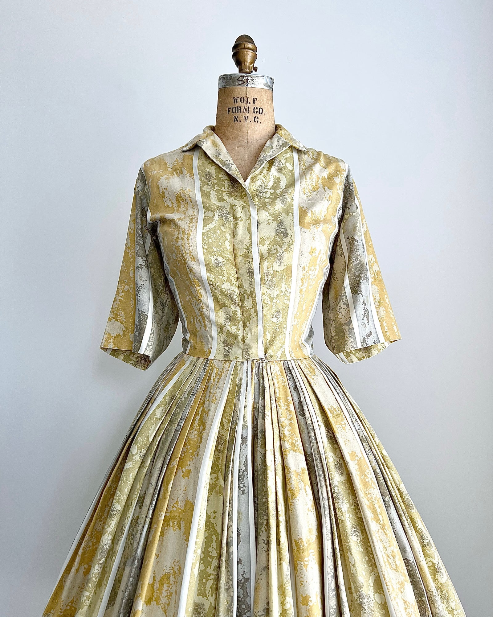 1950s Cotton Dress /Large