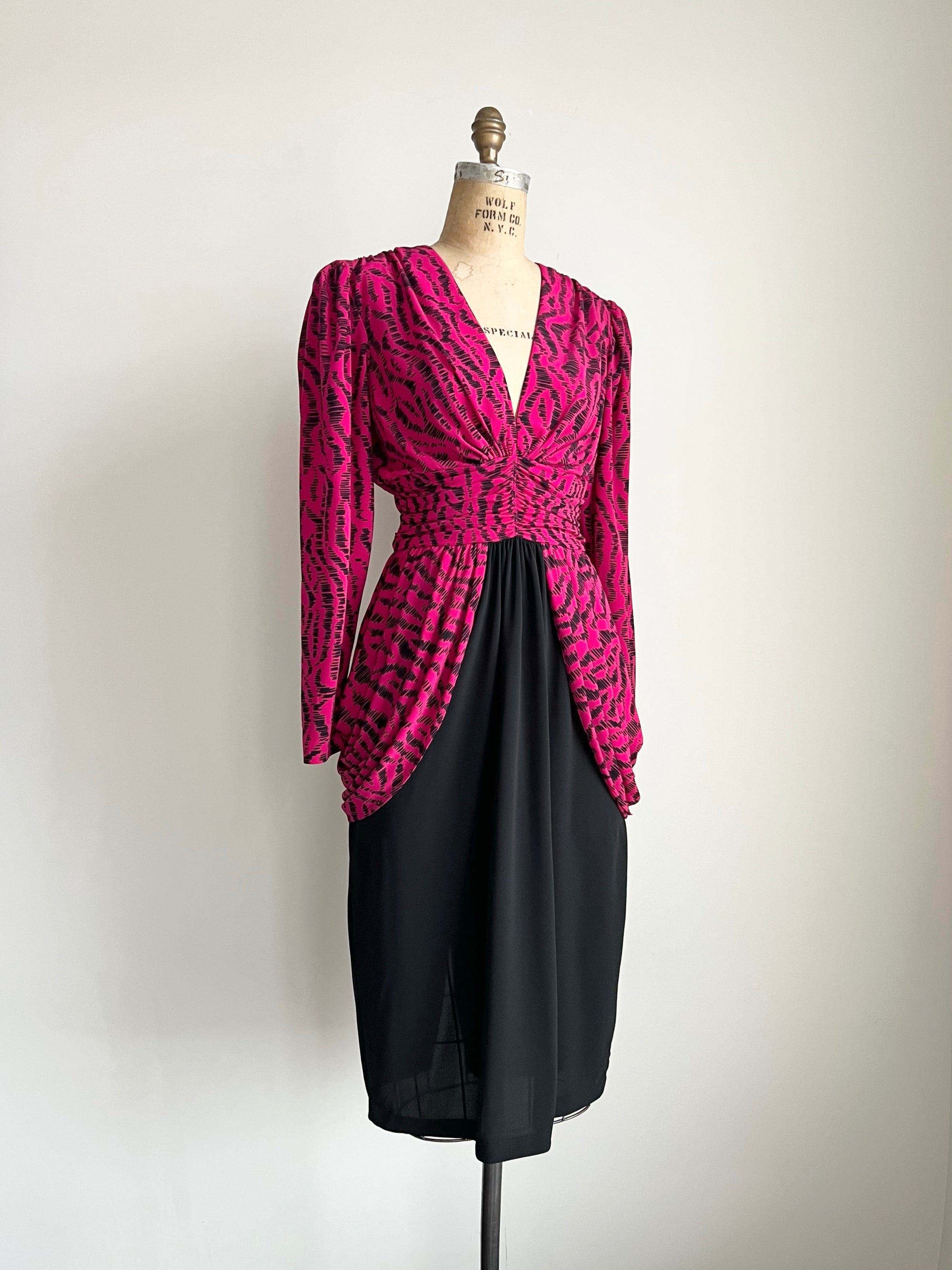 1980s 80s Rimini Battman & Co Fifth Avenue  New York Vintage Dress / Medium-Large