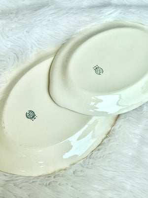 Set of 2 Taylor Smith Taylor USA flower Platters