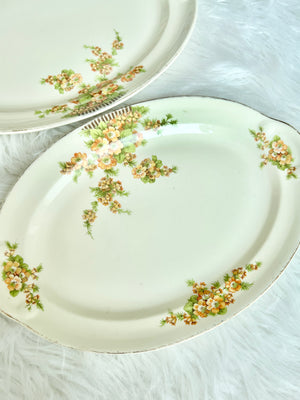 Set of 2 Taylor Smith Taylor USA flower Platters