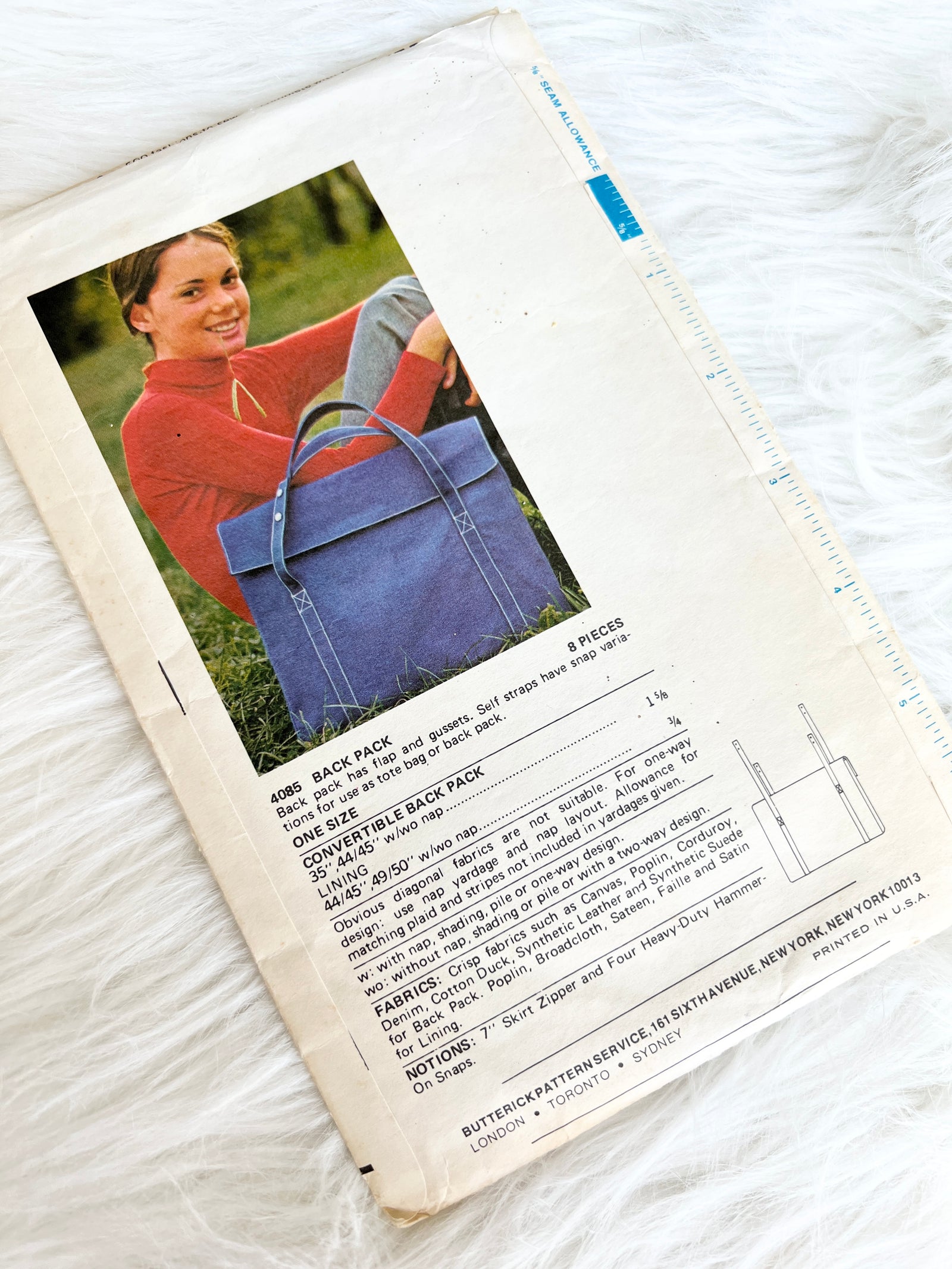 Vintage 1970s Butterick 4085 Sewing Pattern