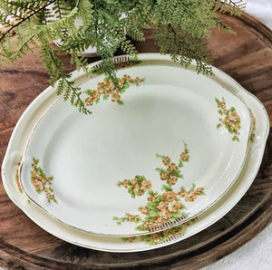 Set of 2 Taylor Smith Taylor USA flower Platters