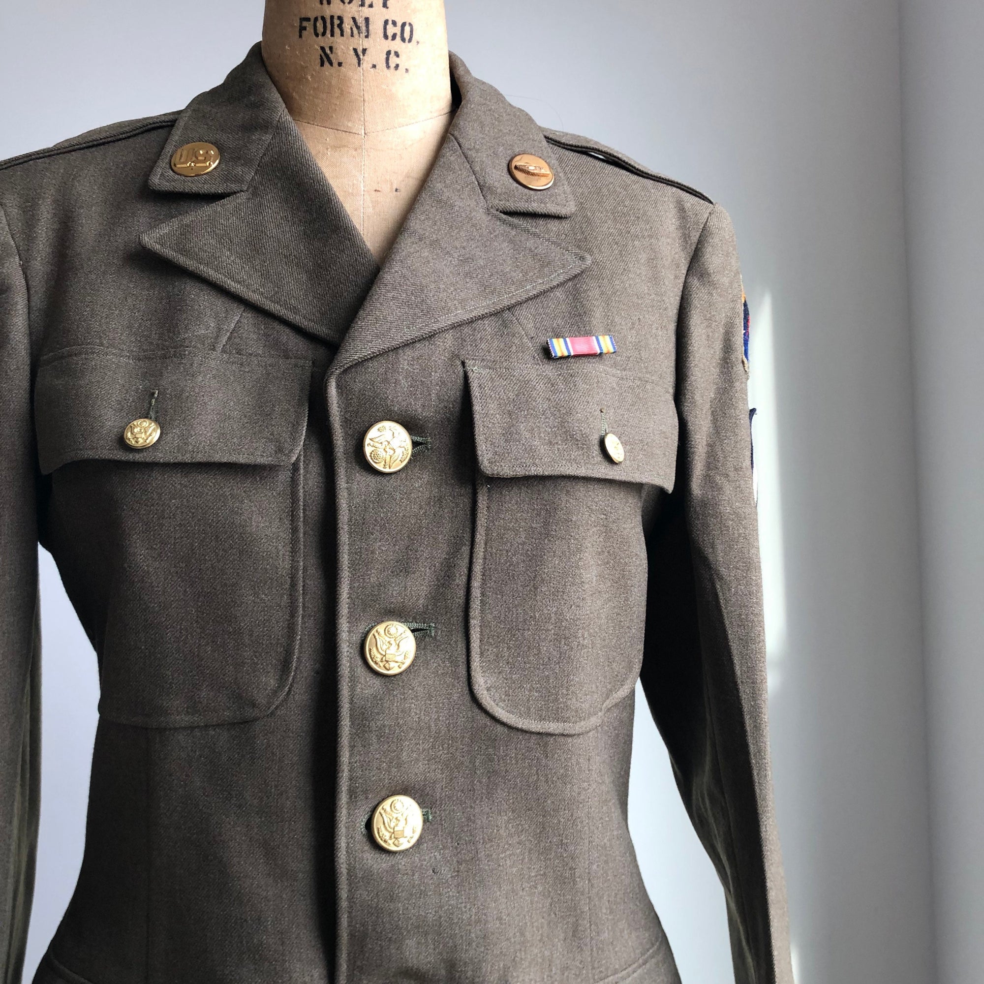 WWII US Vintage Army Military Uniform Jacket Blazer Authentic WW2
