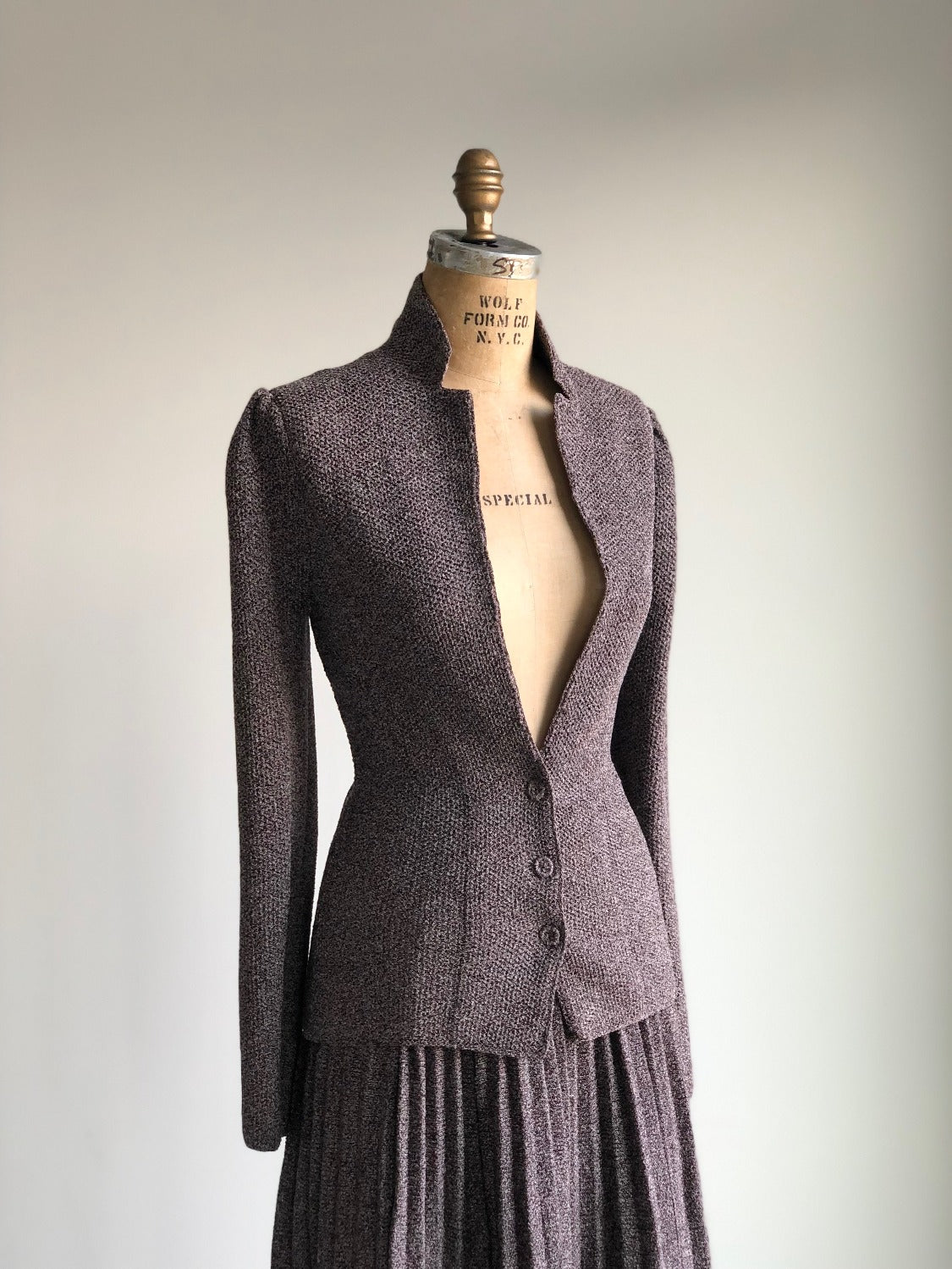 1960s 70s Harold Levine 2 Piece Knit Set MEDIUM