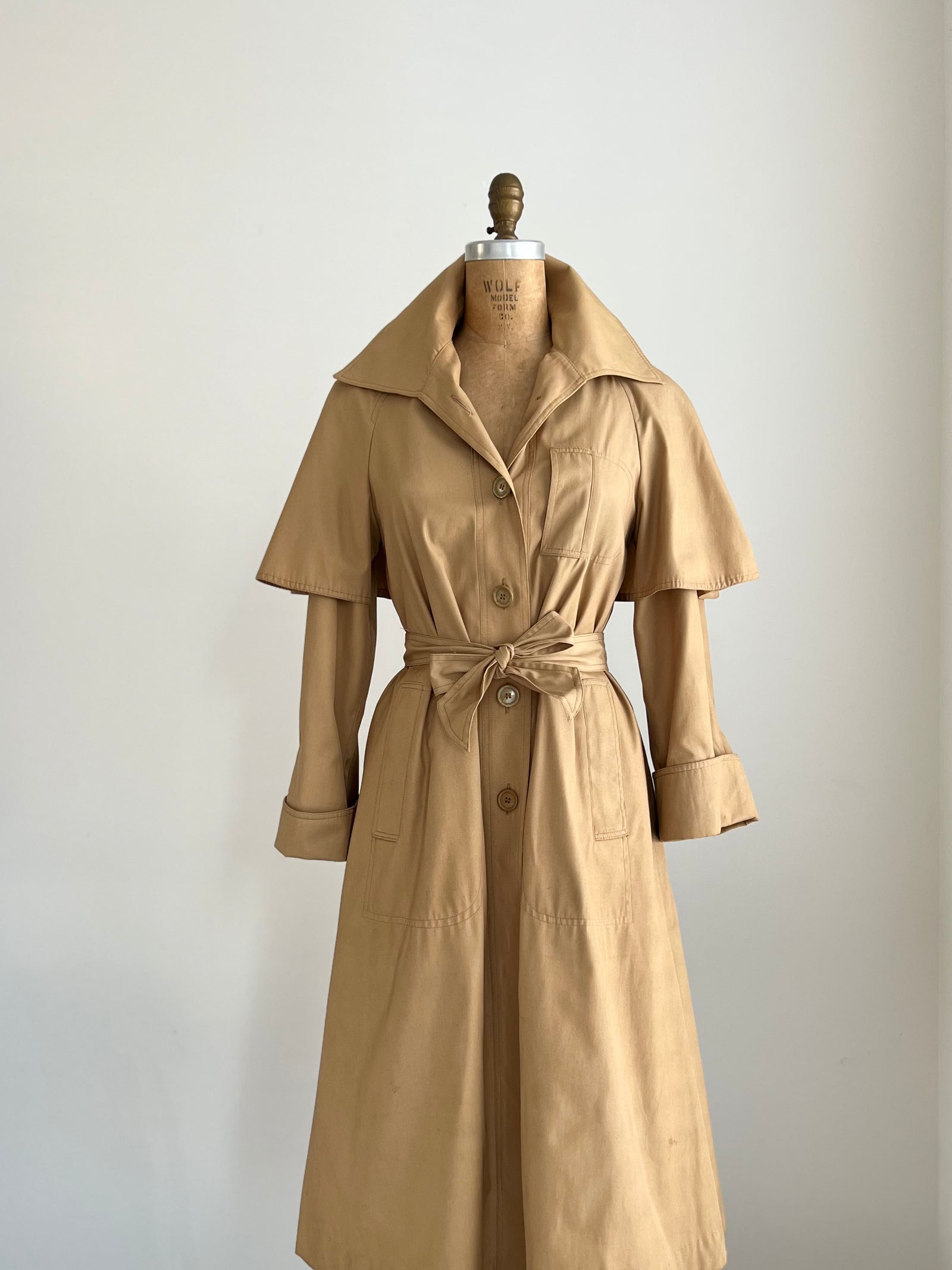 1960s Spy Trench Coat MEDIUM