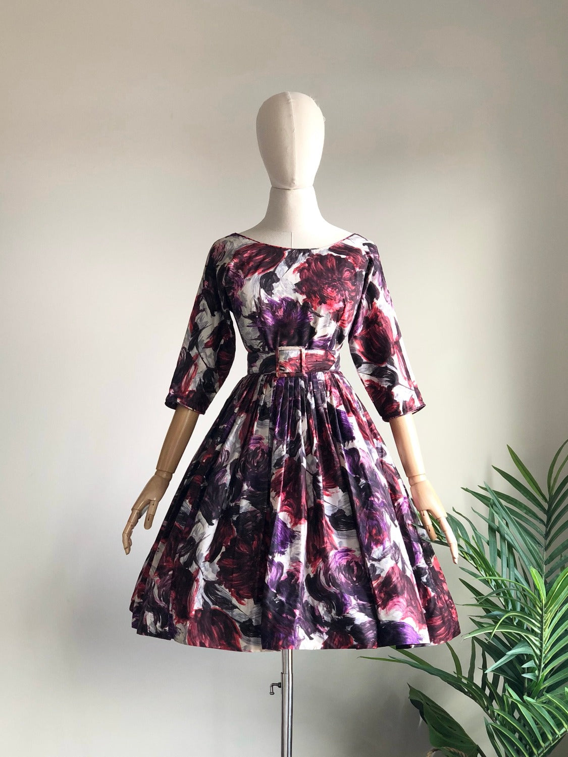 1950s purple dress A Vintage Vogue Favourite / Custom Made Dress Retro 50s Made to Measure Pinup Clothing