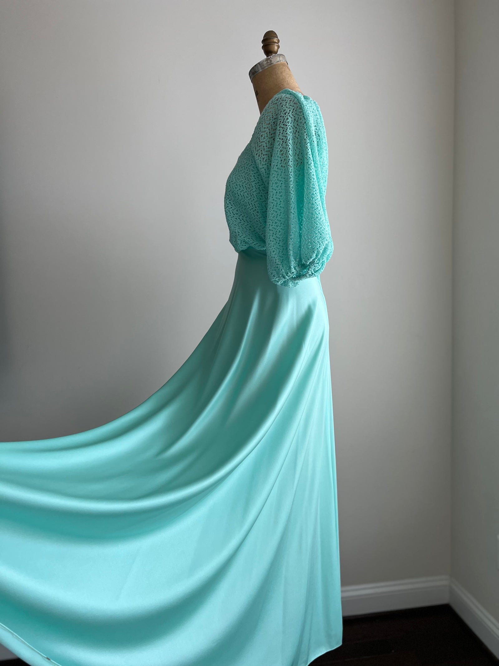 1970s Mint Blue Dress XS/S
