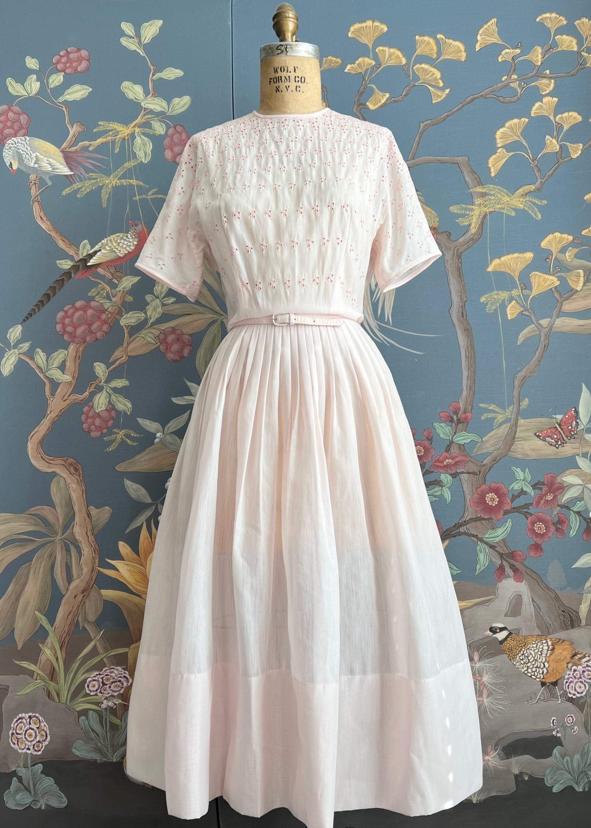 1950s L'AIGLON Eyelet Dress LARGE