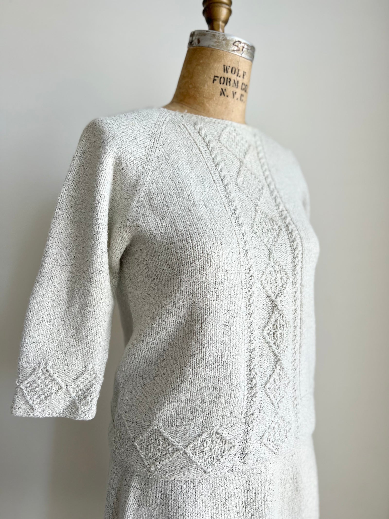 1960s Diamond Brocade Knit Set S/M