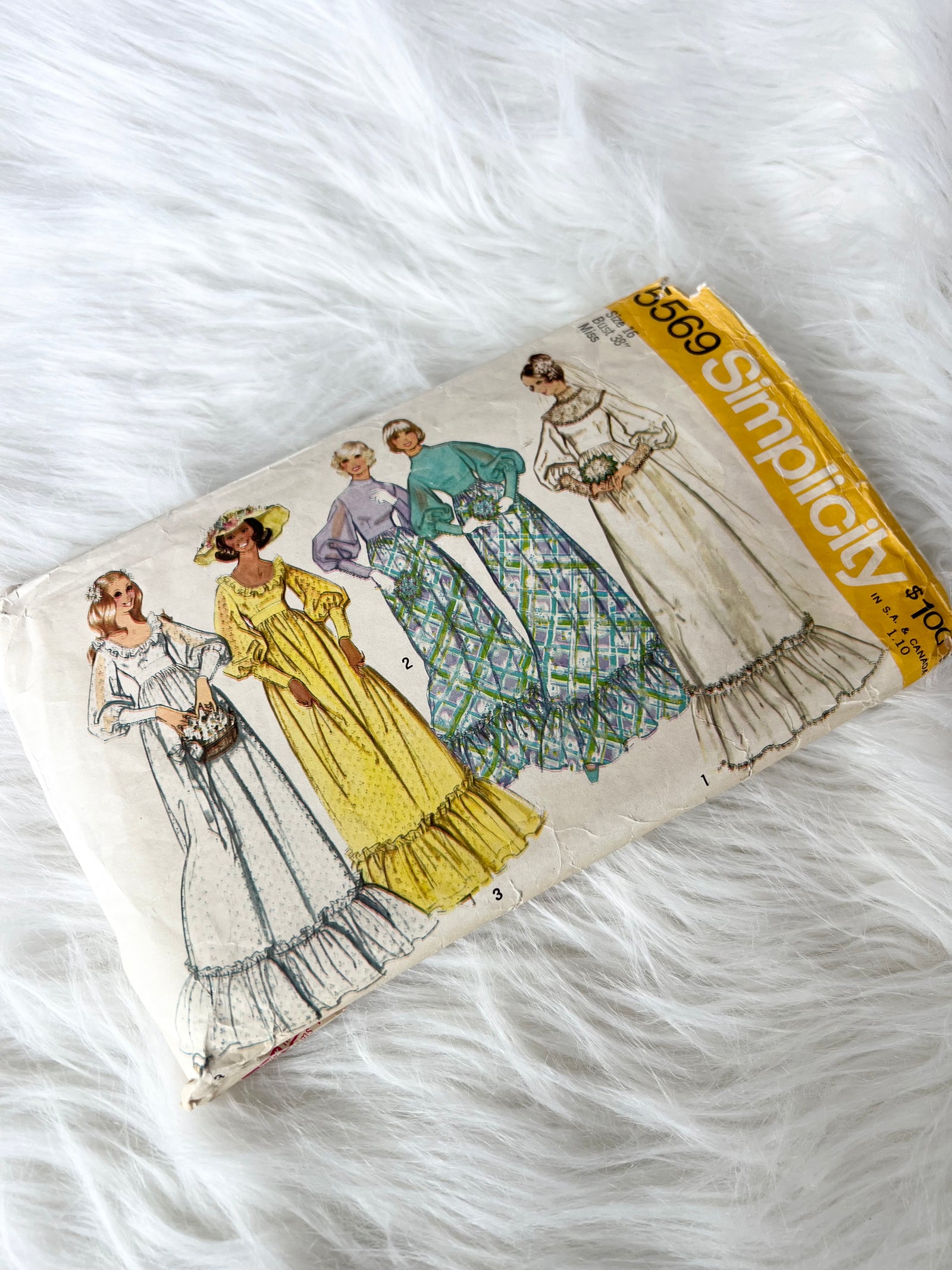 1973 Misses’ Wedding and Bridesmaid Dress Sewing Pattern