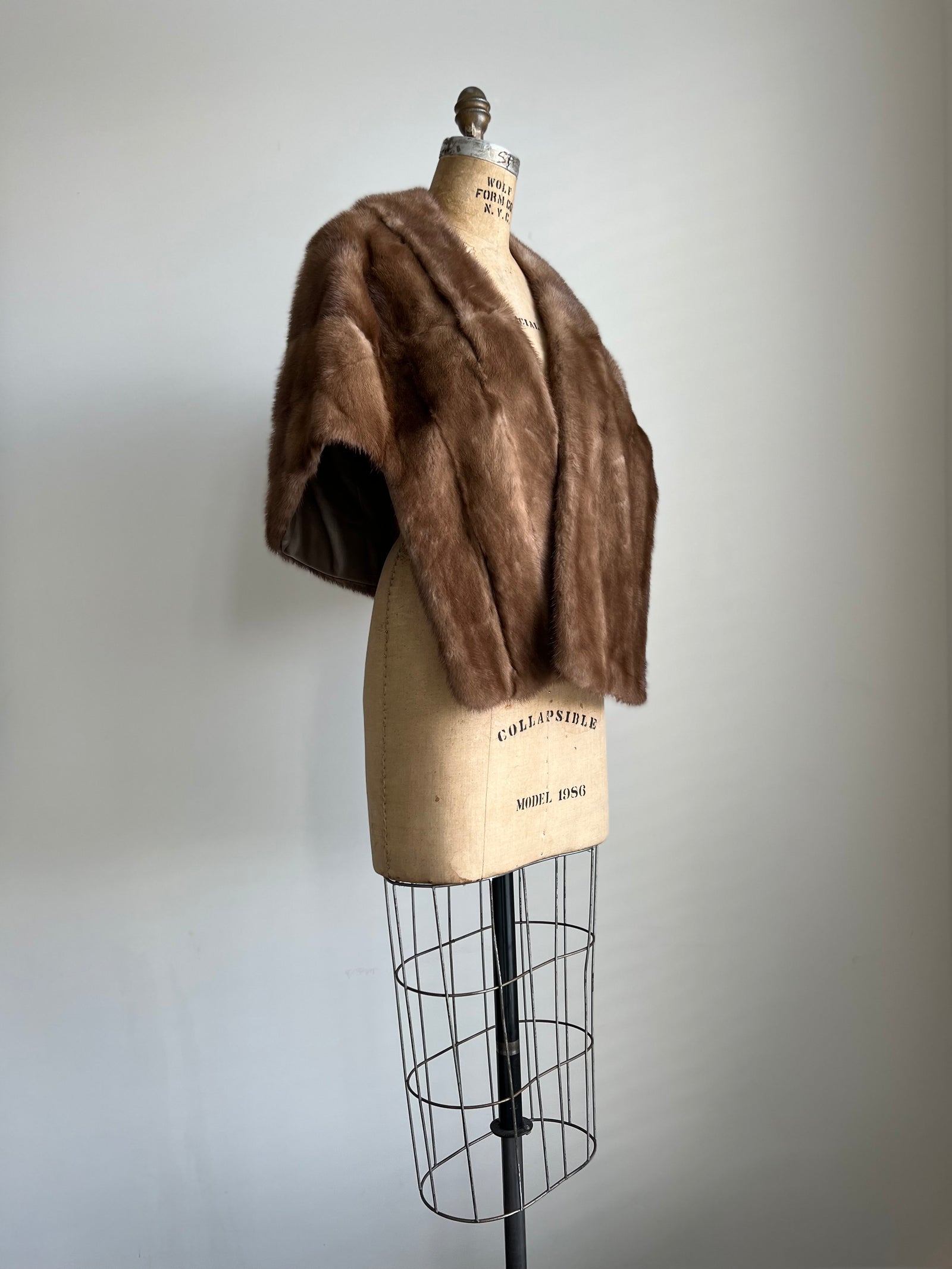 1960s Evans Mink Fur Wrap S/M/L