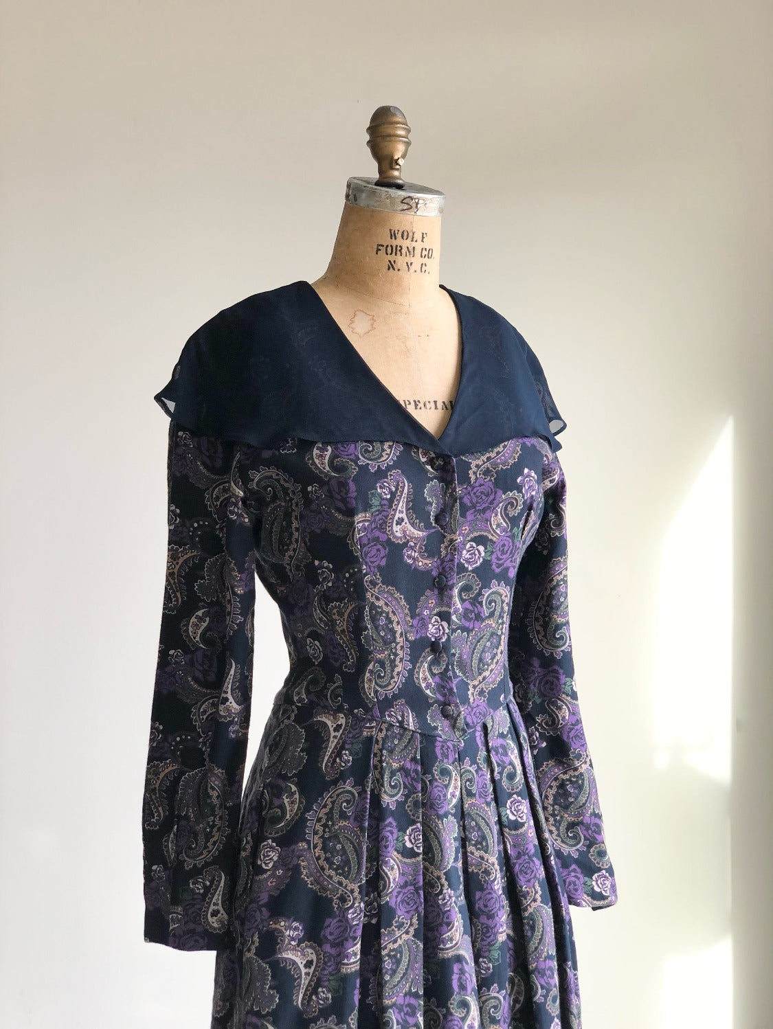 Laura Ashley Paisley Midi Prairie Dress / UK10 US8