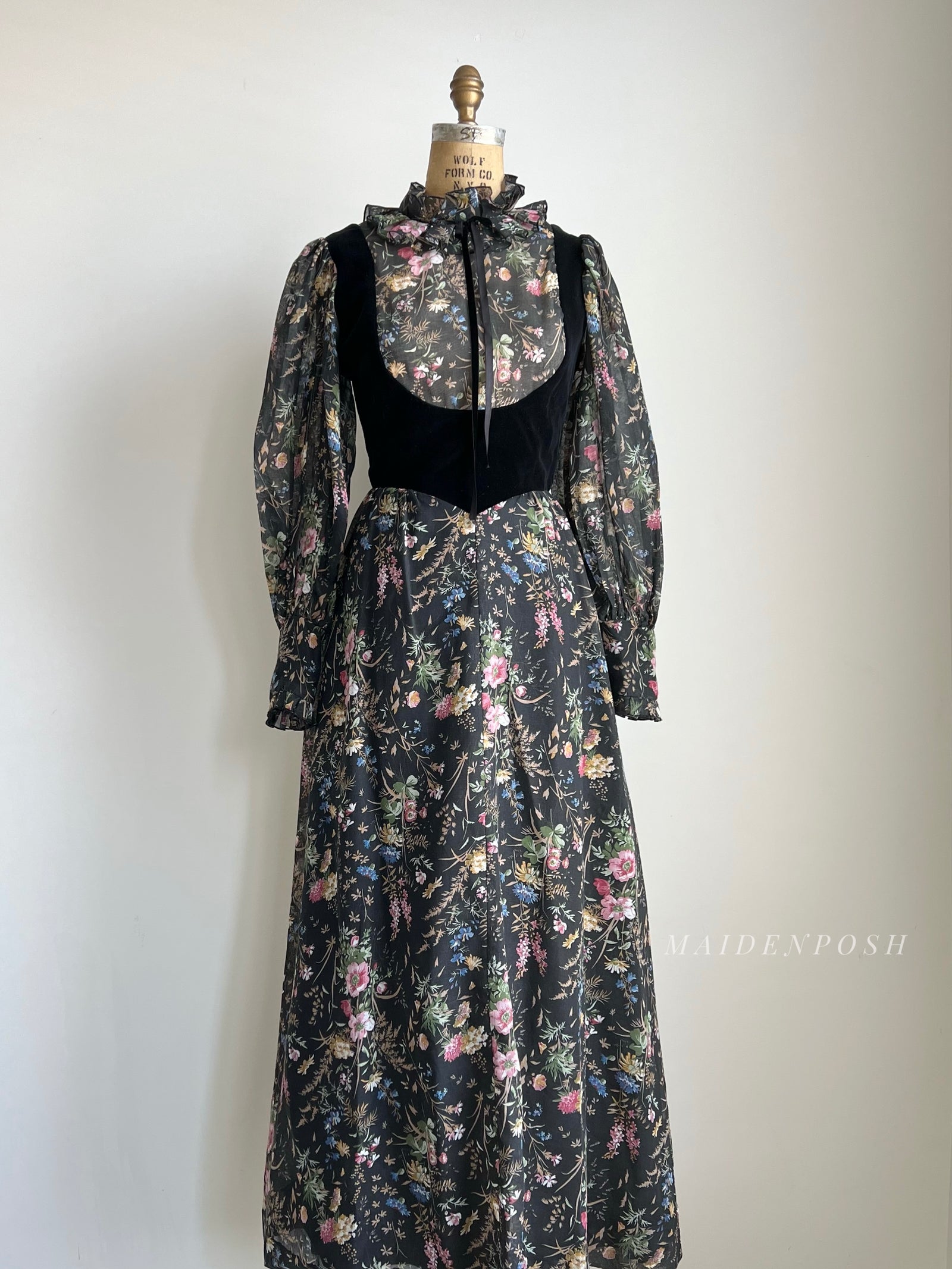 1970s Kati at Laura Phillips Maxi Dress L/XL
