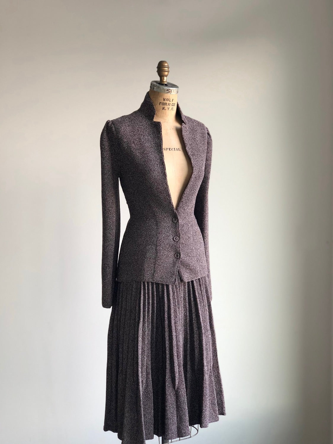 1960s 70s Harold Levine 2 Piece Knit Set MEDIUM