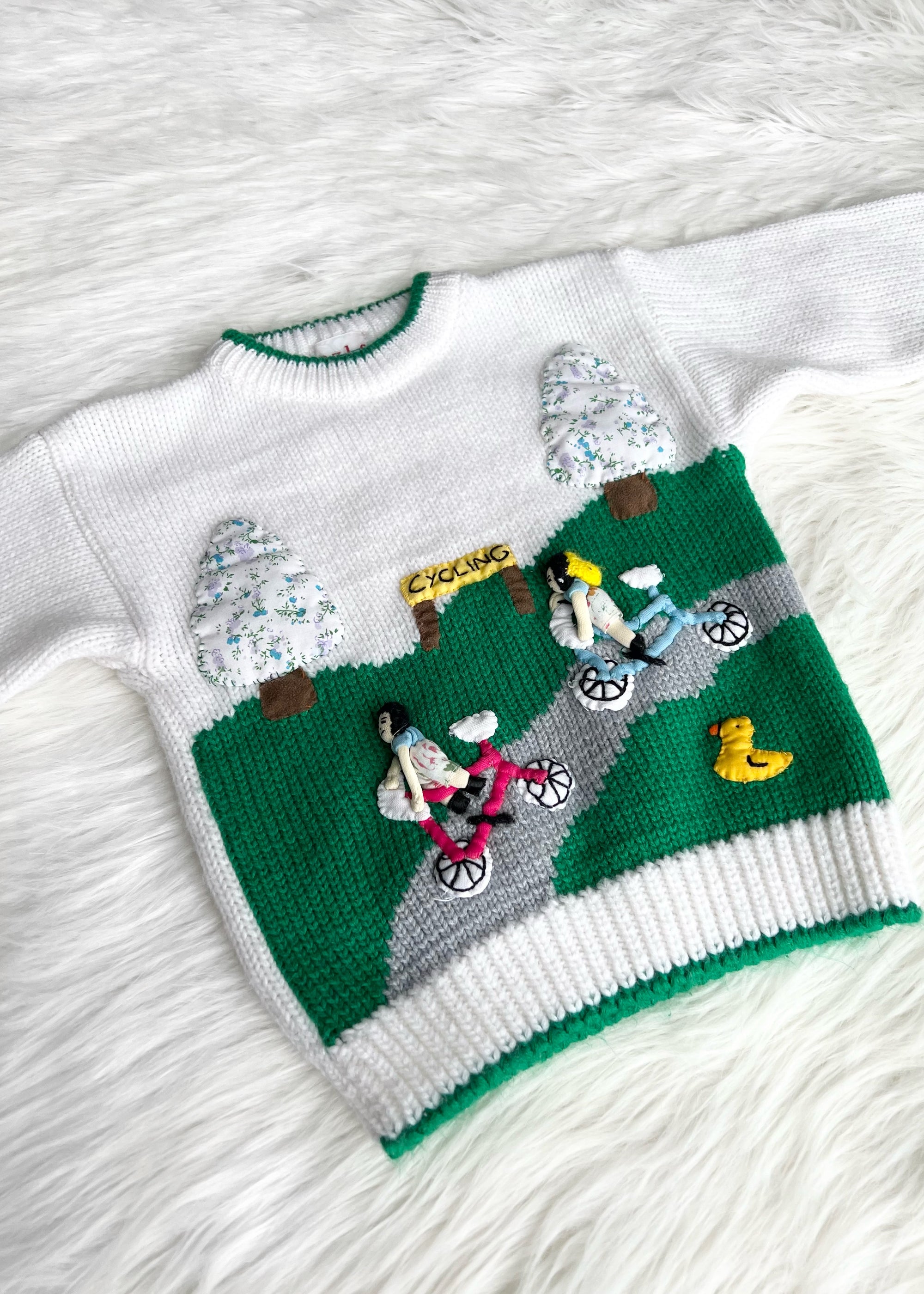 80s Toddler 3T Bicycle Sweater