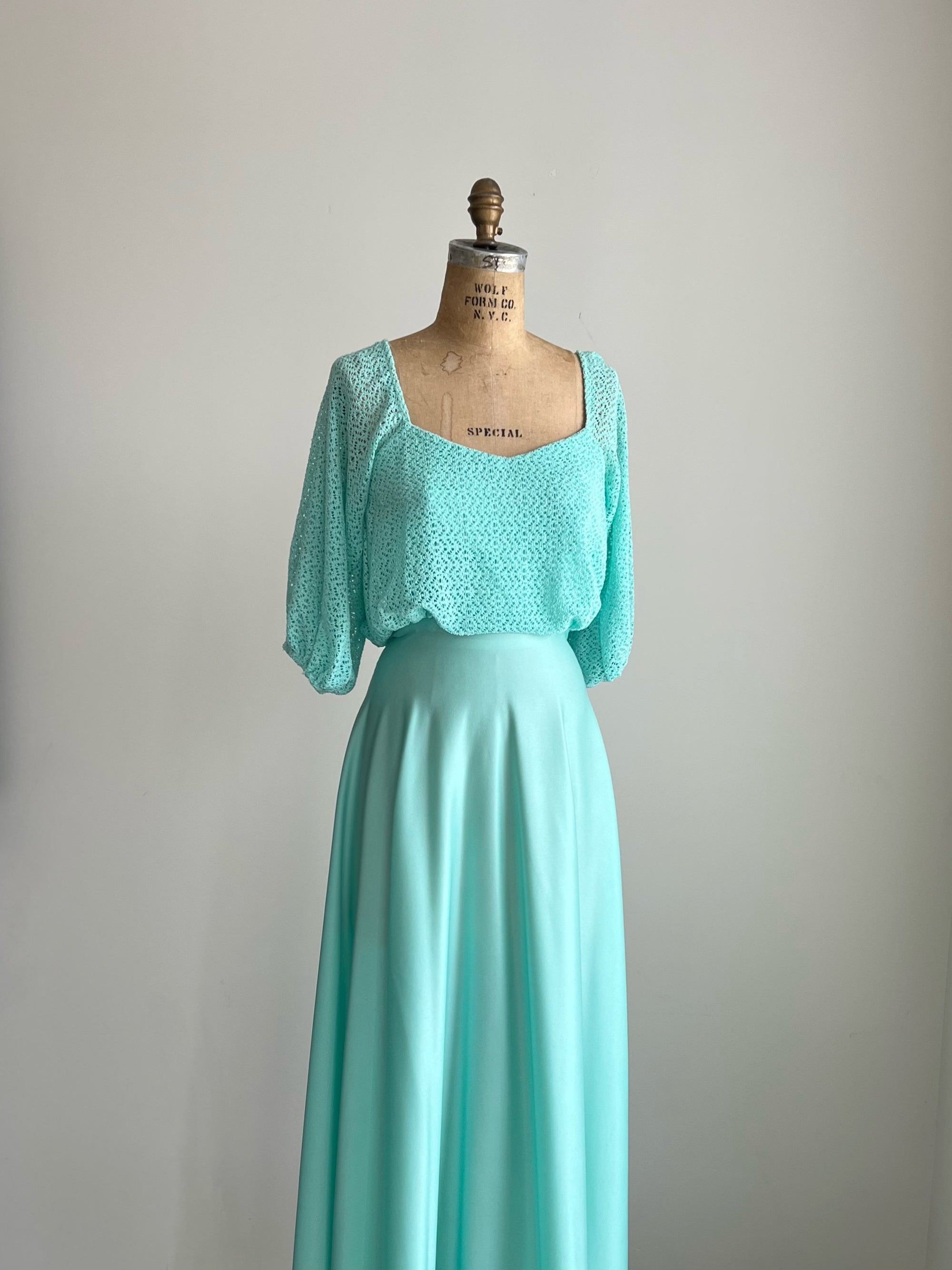 1970s Mint Blue Dress XS/S