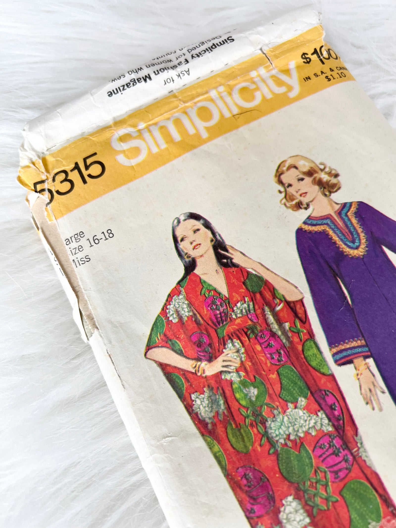 1972 Misses’ Caftans Sewing Pattern